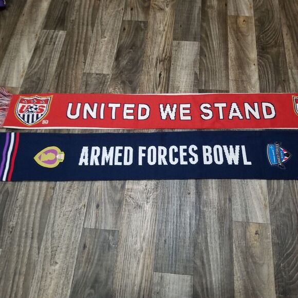 Lockheed Martin Armed Forces Bowl Scarf Military/ Purple Heart 60 In Lot Of Two